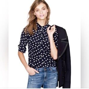 Cloth & Portrait Chicken Print Button Down Top